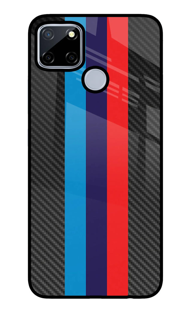 BMW Stripes Pattern Realme C12/Narzo 20 Glass Case