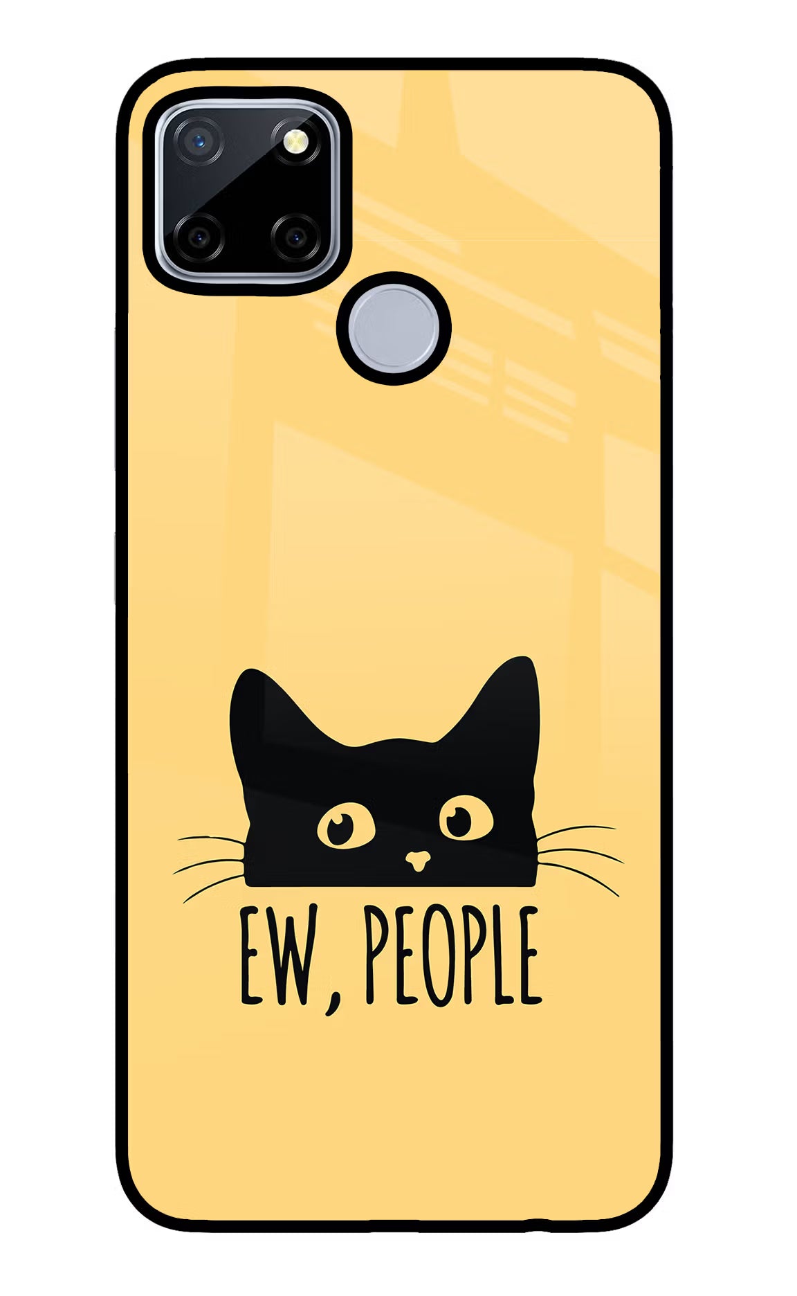 Ew People Catitude Realme C12/Narzo 20 Glass Case Back Cover by Casekaro