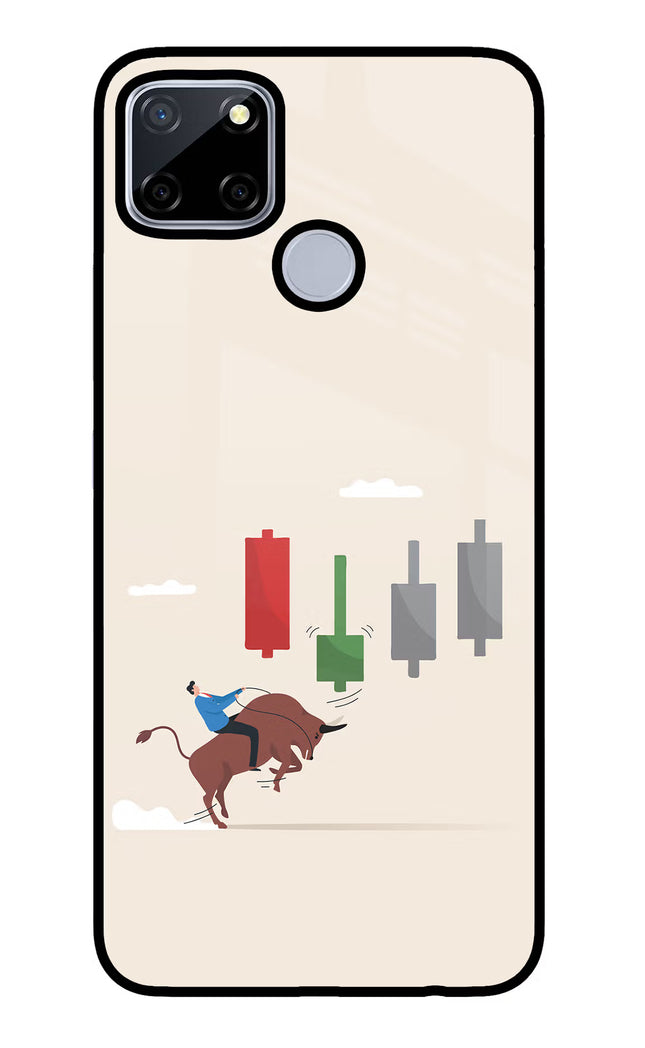 Bull Trading Momentum Realme C12/Narzo 20 Glass Case Back Cover by Casekaro