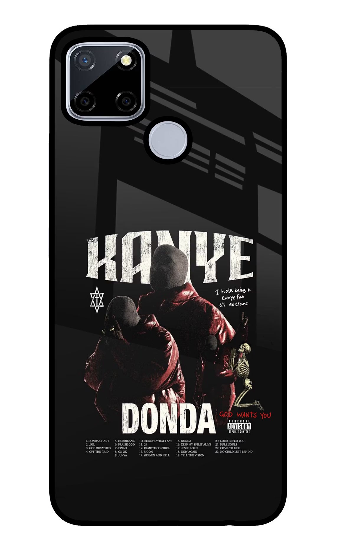 Donda Kanye West Realme C12/Narzo 20 Glass Case Back Cover by Casekaro
