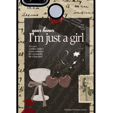 I am just a girl Realme C12/Narzo 20 Glass Case