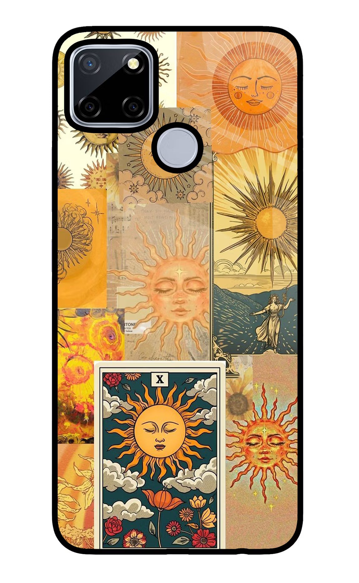 Sun Realme C12/Narzo 20 Glass Case Back Cover by Casekaro