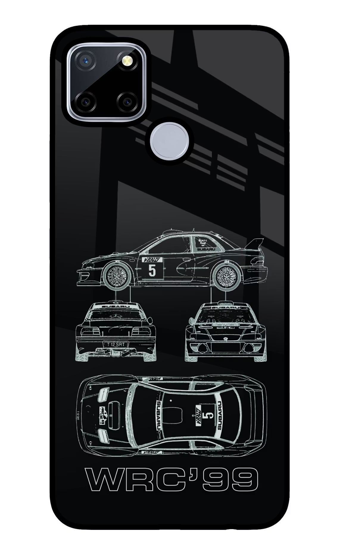 WRC'99 Realme C12/Narzo 20 Glass Case Back Cover by Casekaro
