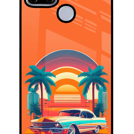 Palm Drive 80s Realme C12/Narzo 20 Glass Case