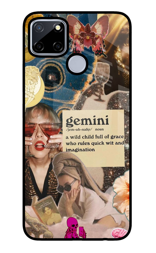 Gemini Zodiac Realme C12/Narzo 20 Glass Case Back Cover by Casekaro