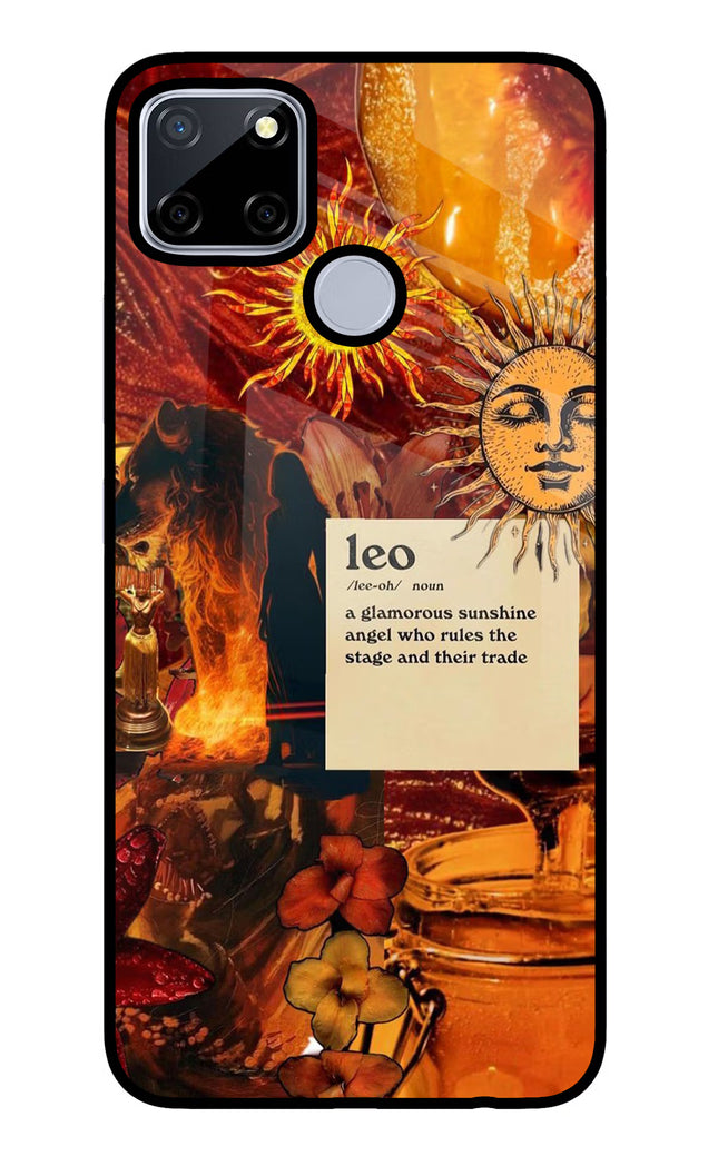 Leo Zodiac Realme C12/Narzo 20 Glass Case Back Cover by Casekaro