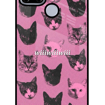 Pink Cats Realme C12/Narzo 20 Glass Case Back Cover by Casekaro