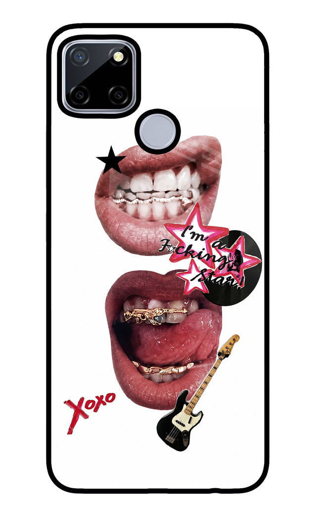 Rockstar Realme C12/Narzo 20 Glass Case Back Cover by Casekaro