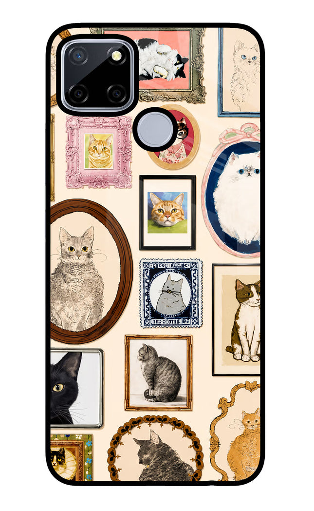 Mirror Cats Realme C12/Narzo 20 Glass Case