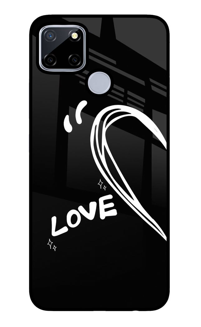 Love Line Realme C12/Narzo 20 Glass Case Back Cover by Casekaro