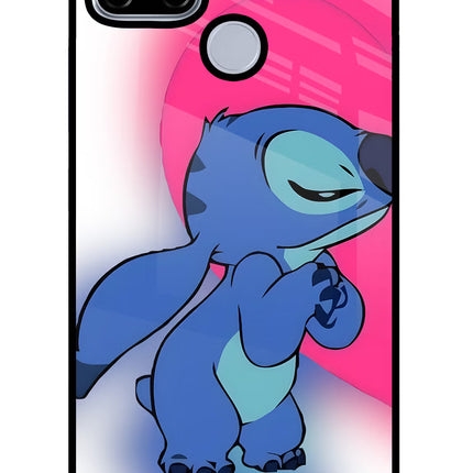 Stitch Hug Realme C12/Narzo 20 Glass Case