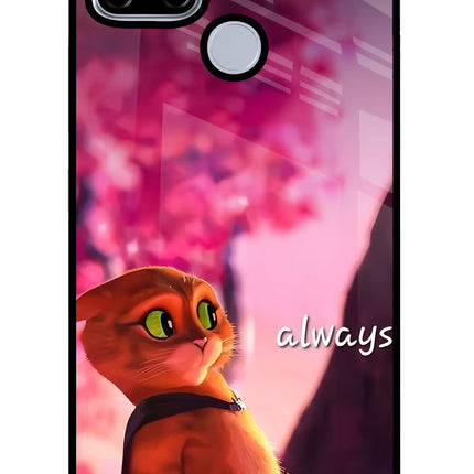 Always Cat Realme C12/Narzo 20 Glass Case Back Cover by Casekaro
