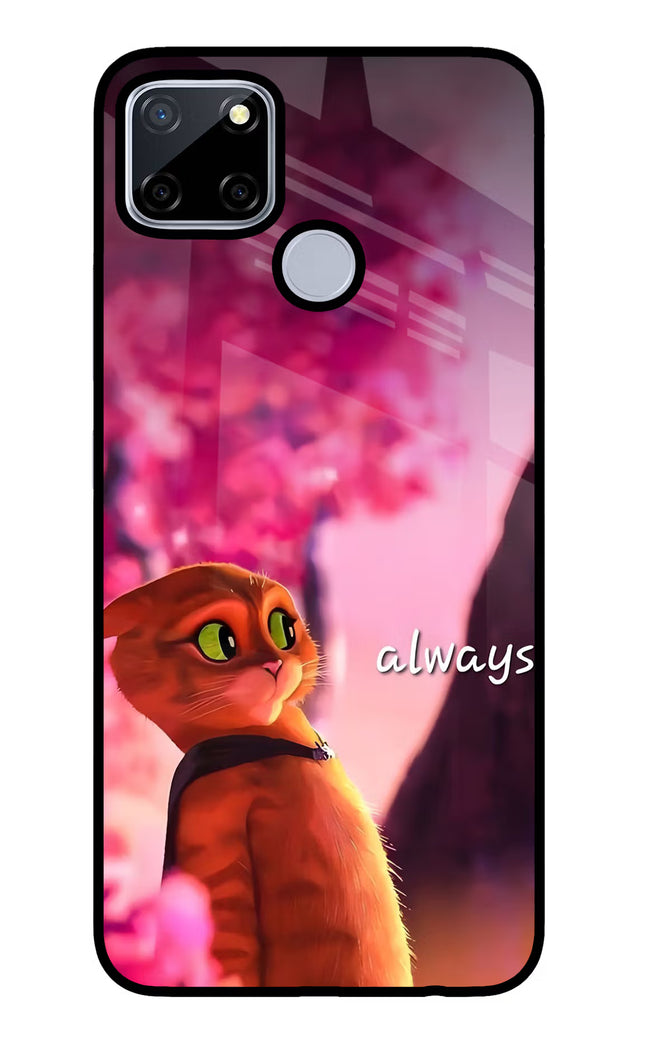 Always Cat Realme C12/Narzo 20 Glass Case Back Cover by Casekaro