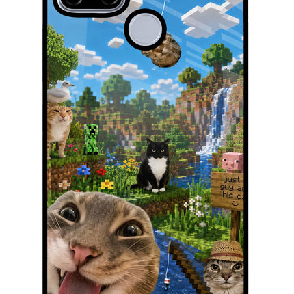 Minecraft Cat Chaos Realme C12/Narzo 20 Glass Case