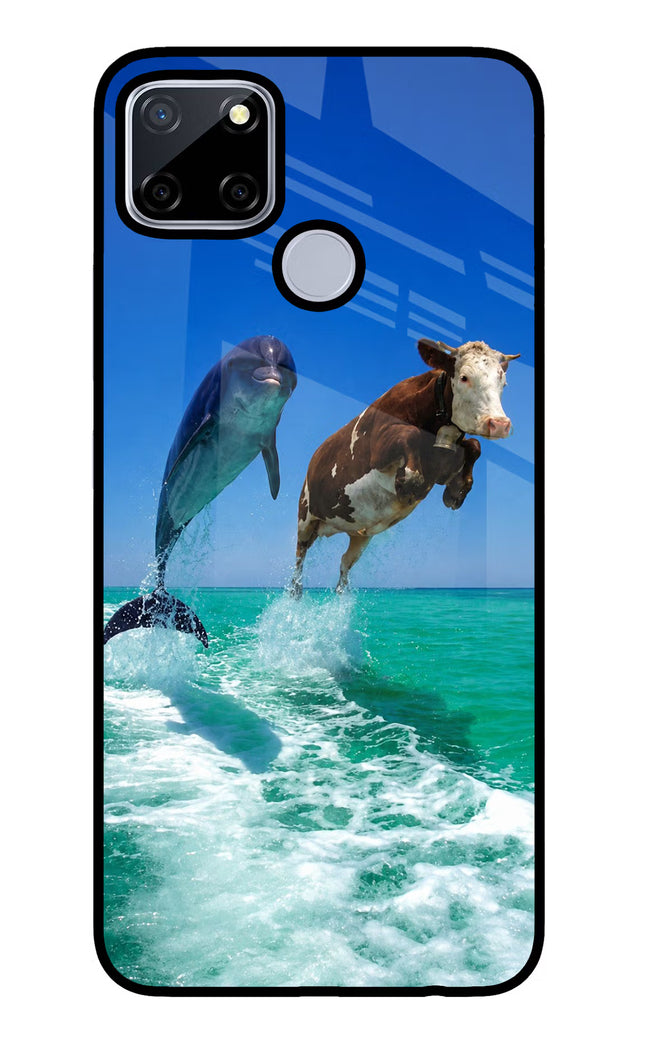 Dolphin vs Cow Realme C12/Narzo 20 Glass Case