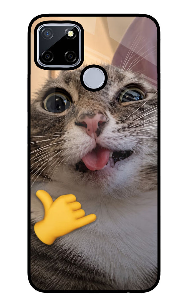 Silly Cat Call Realme C12/Narzo 20 Glass Case