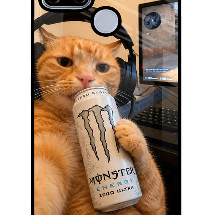 Gamer Cat Energy Realme C12/Narzo 20 Glass Case