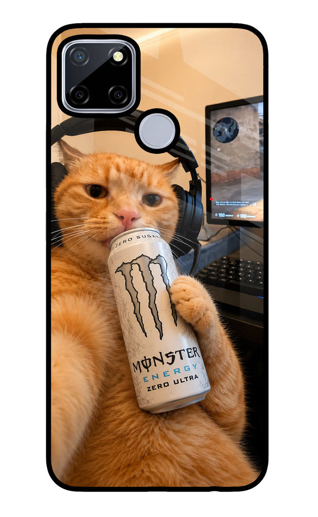 Gamer Cat Energy Realme C12/Narzo 20 Glass Case