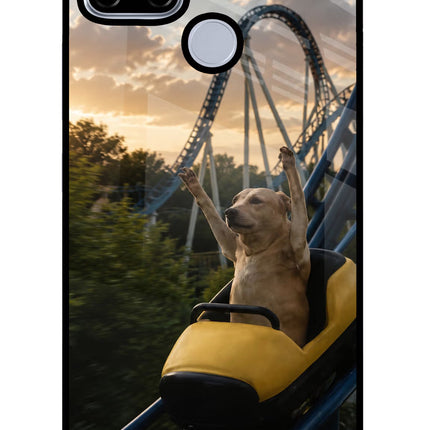 Rollercoaster Dog Realme C12/Narzo 20 Glass Case