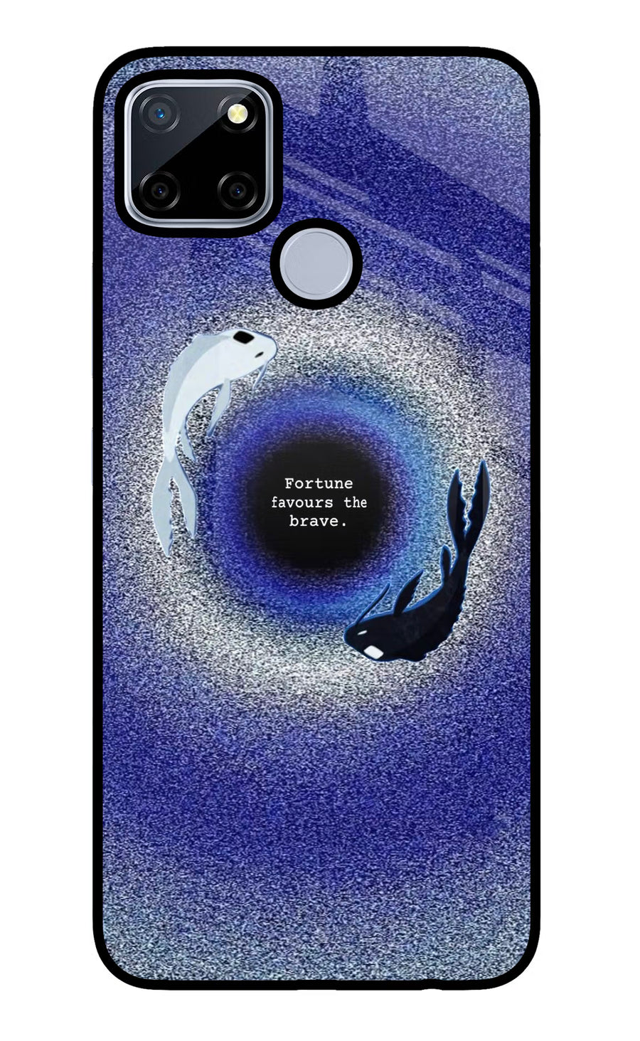 Dark Koi Realme C12/Narzo 20 Back Cover, Glass case