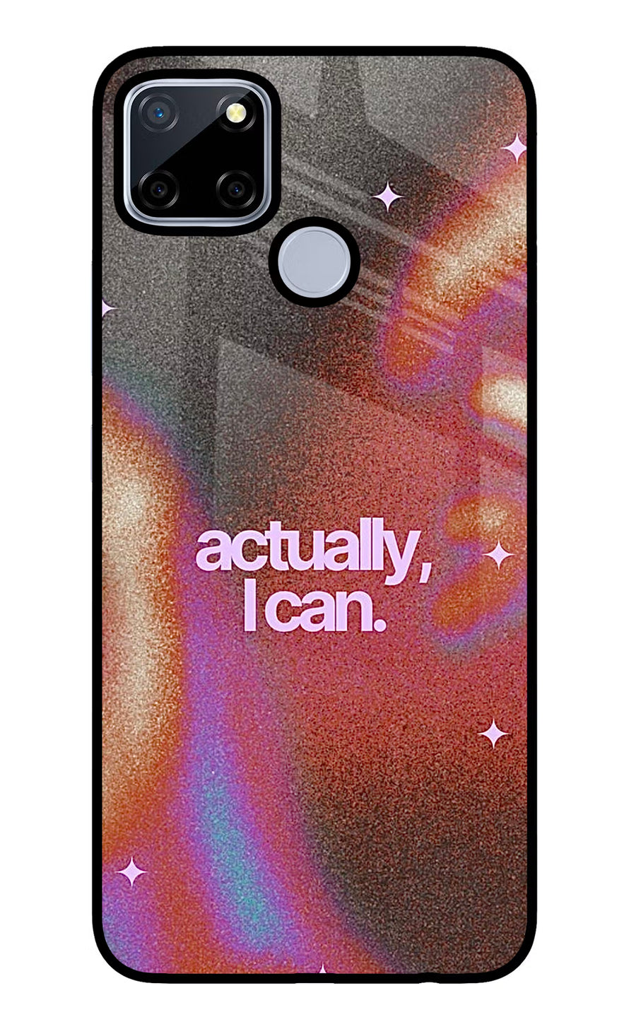 Pink Aura Realme C12/Narzo 20 Back Cover, Glass case