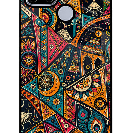 Folk Print Realme C12/Narzo 20 Glass Case
