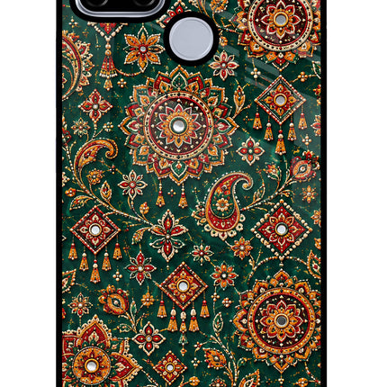 Green Pataka Realme C12/Narzo 20 Glass Case