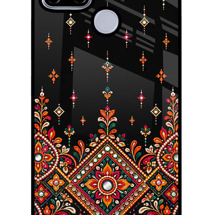 Noir Mehfil Realme C12/Narzo 20 Glass Case