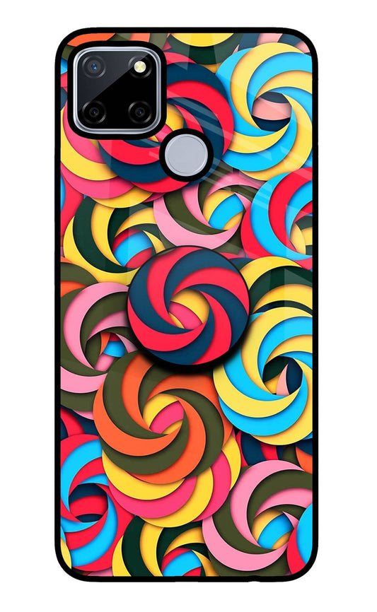 Spiral Pattern Realme C12/Narzo 20 Glass Case