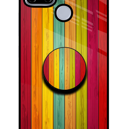Multicolor Wooden Realme C12/Narzo 20 Pop Case by Casekaro