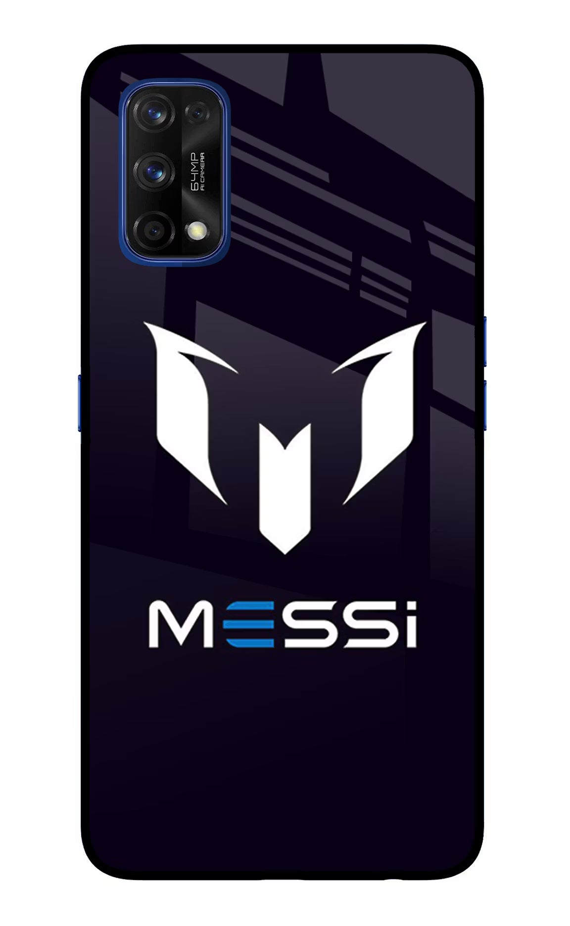 Messi Logo Realme 7 Pro Glass Case Back Cover by Casekaro