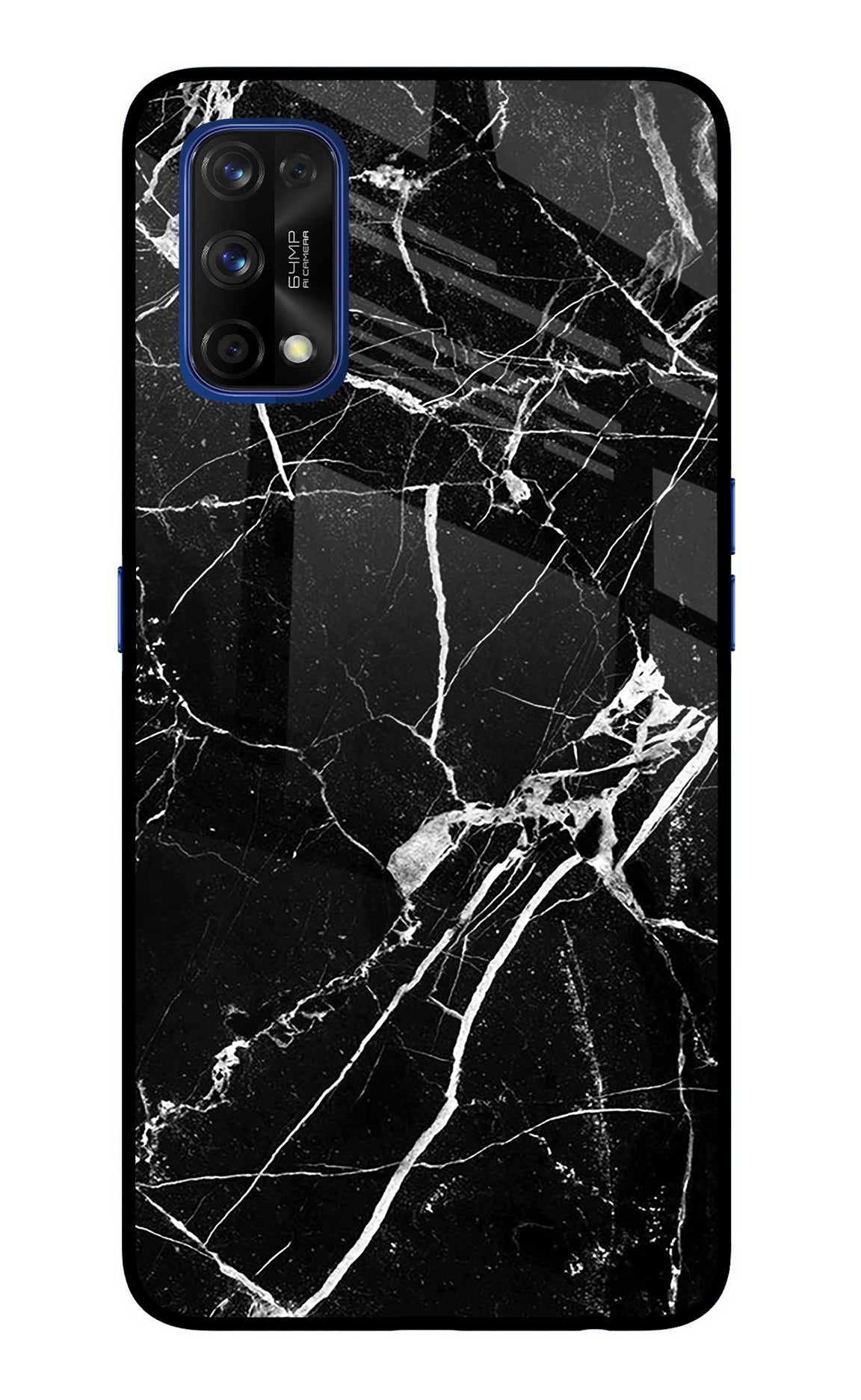 Black Marble Pattern Realme 7 Pro Glass Case