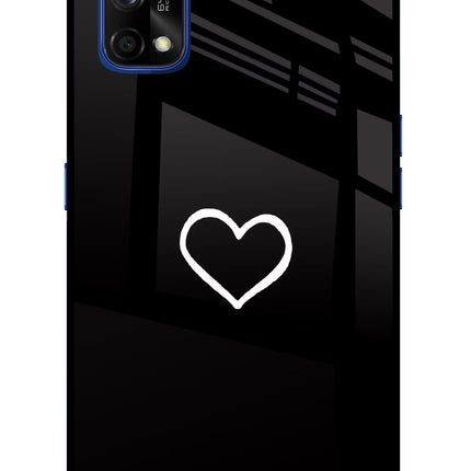 Heart Realme 7 Pro Glass Case Back Cover by Casekaro