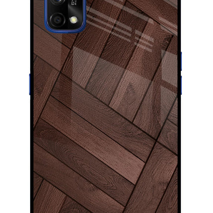 Wooden Texture Design Realme 7 Pro Glass Case