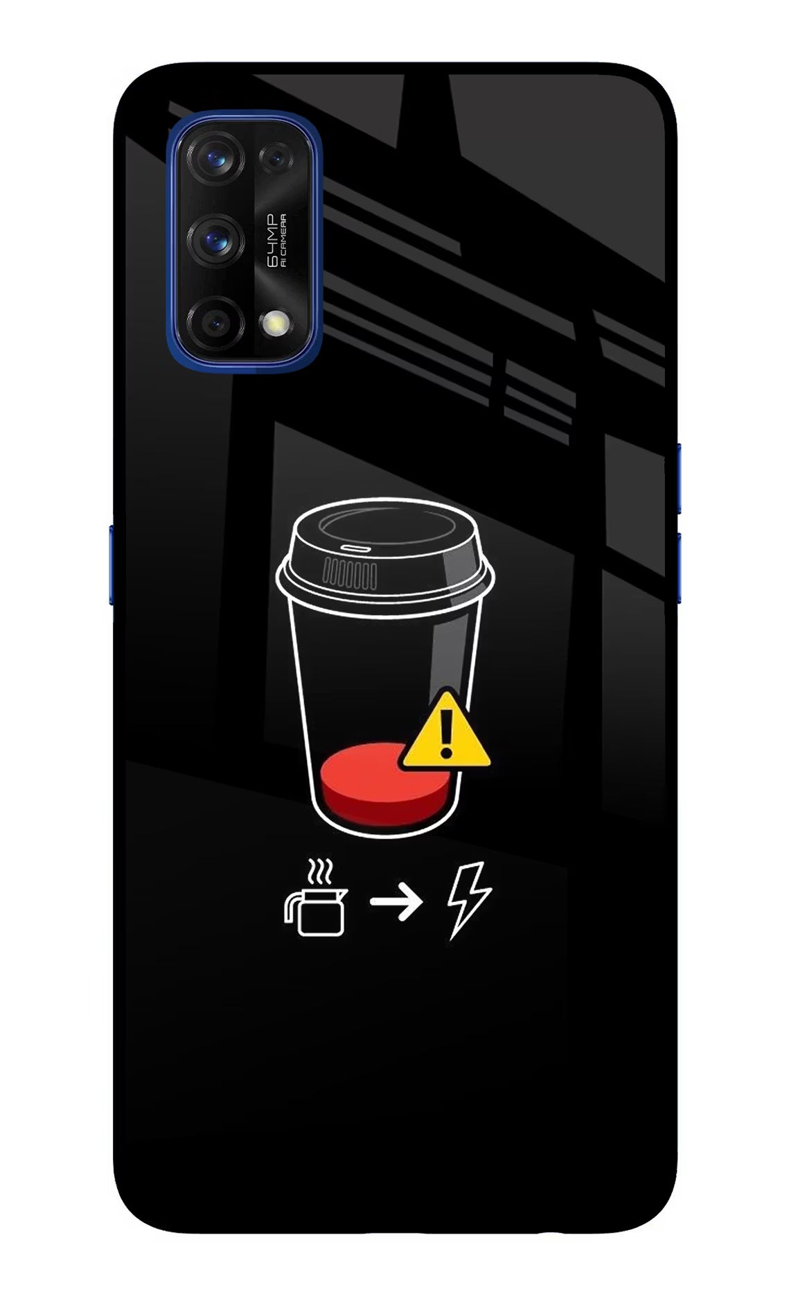 Coffee Realme 7 Pro Glass Case Back Cover by Casekaro