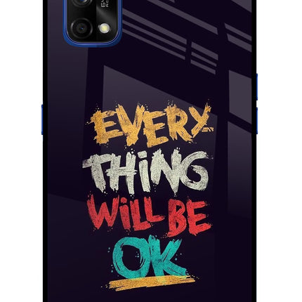 Everything Will Be Ok Realme 7 Pro Glass Case Back Cover by Casekaro