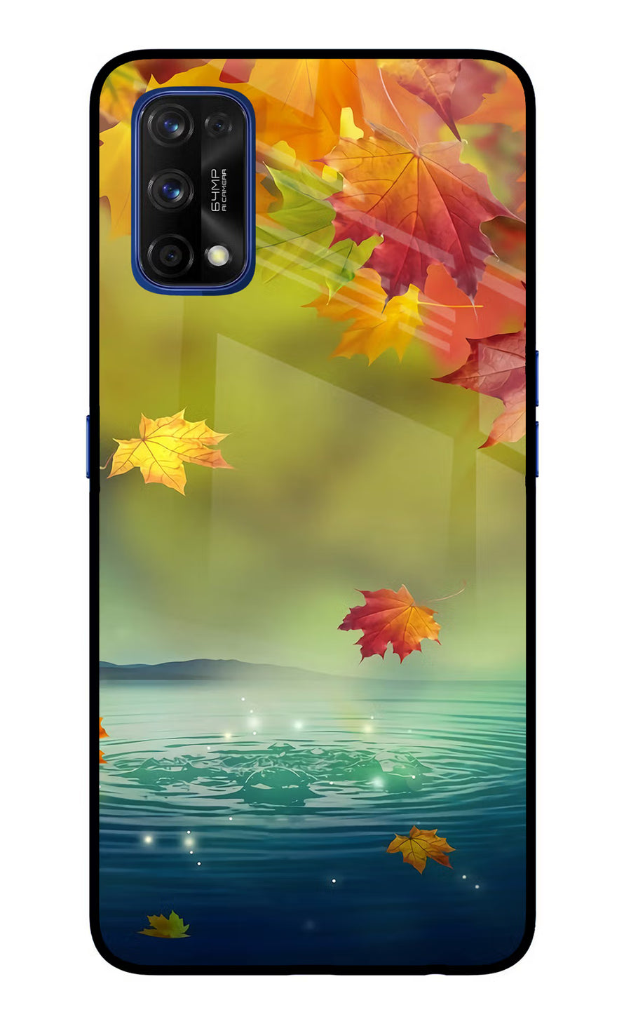 Flowers Realme 7 Pro Back Cover, Glass case