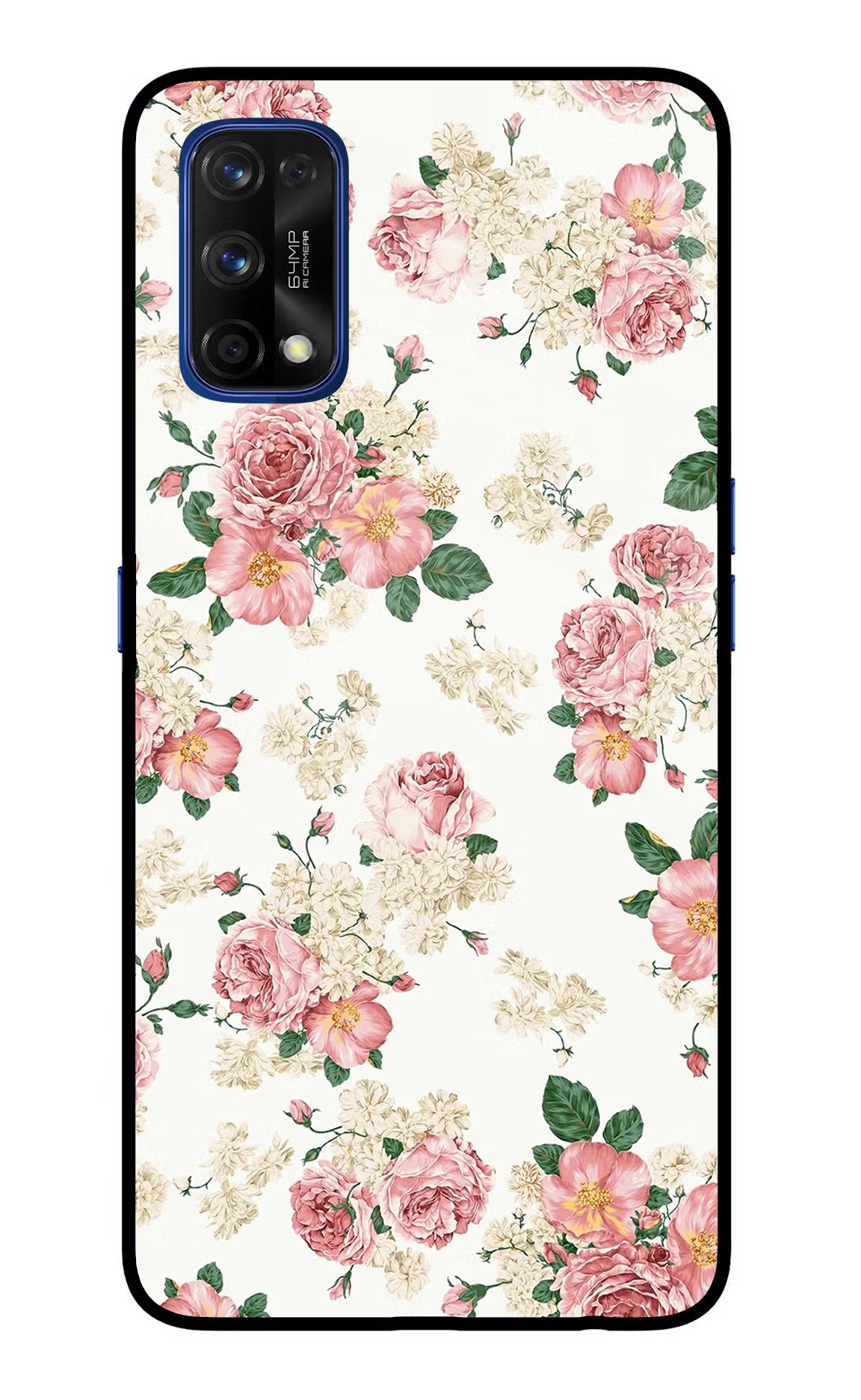 Flowers Realme 7 Pro Glass Case Back Cover by Casekaro