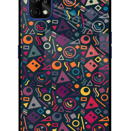 Geometric Abstract Realme 7 Pro Glass Case Back Cover by Casekaro