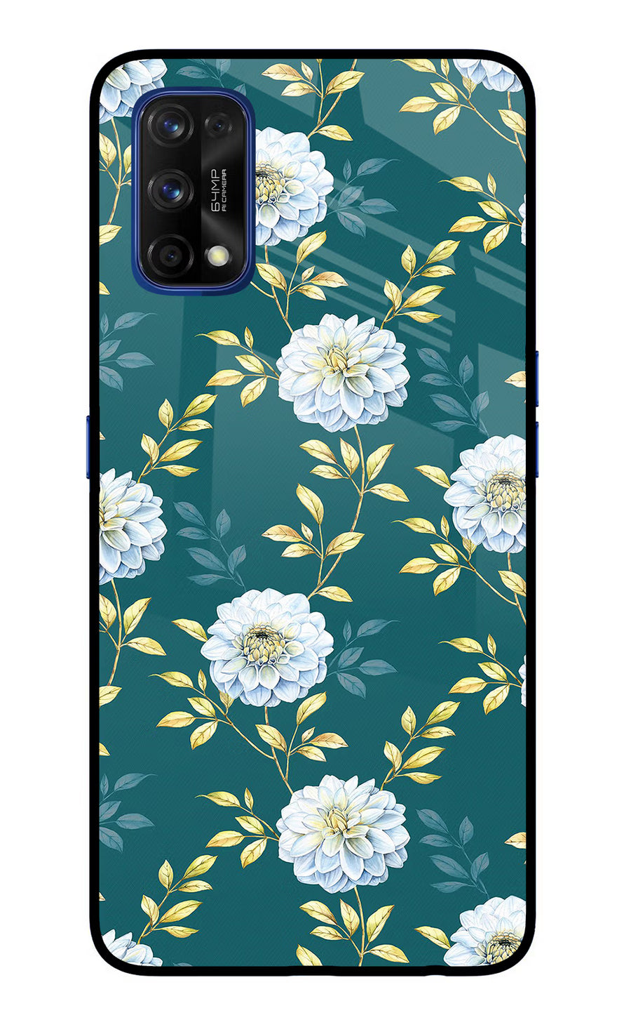 Flowers Realme 7 Pro Back Cover, Glass case