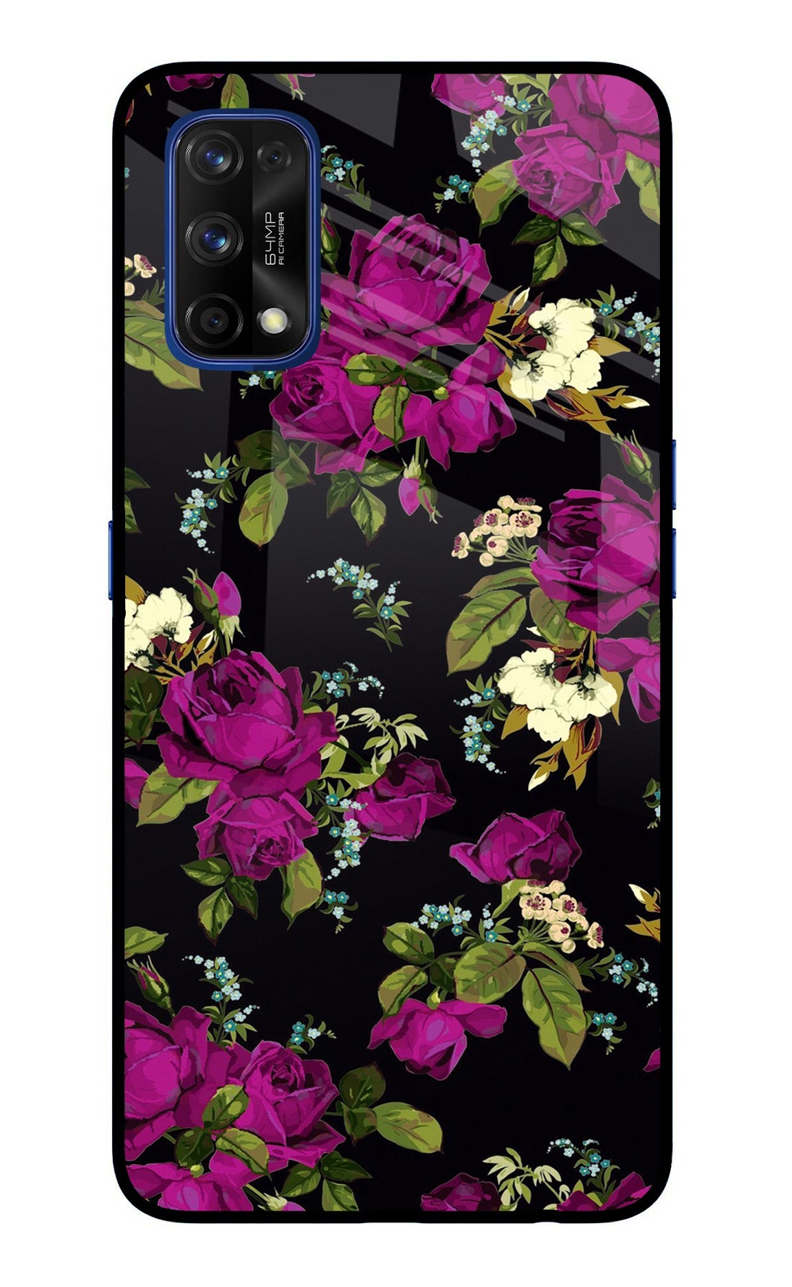 Flowers Realme 7 Pro Glass Case