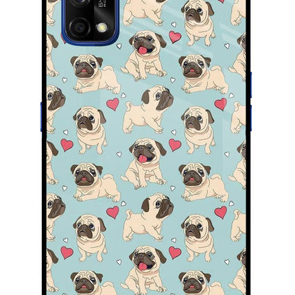 Pug Dog Realme 7 Pro Glass Case Back Cover by Casekaro