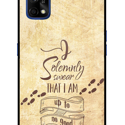 I Solemnly swear that i up to no good Realme 7 Pro Glass Case Back Cover by Casekaro