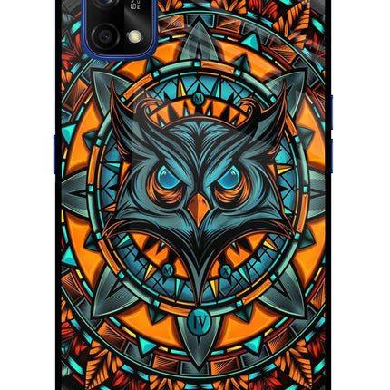 Angry Owl Art Realme 7 Pro Glass Case Back Cover by Casekaro