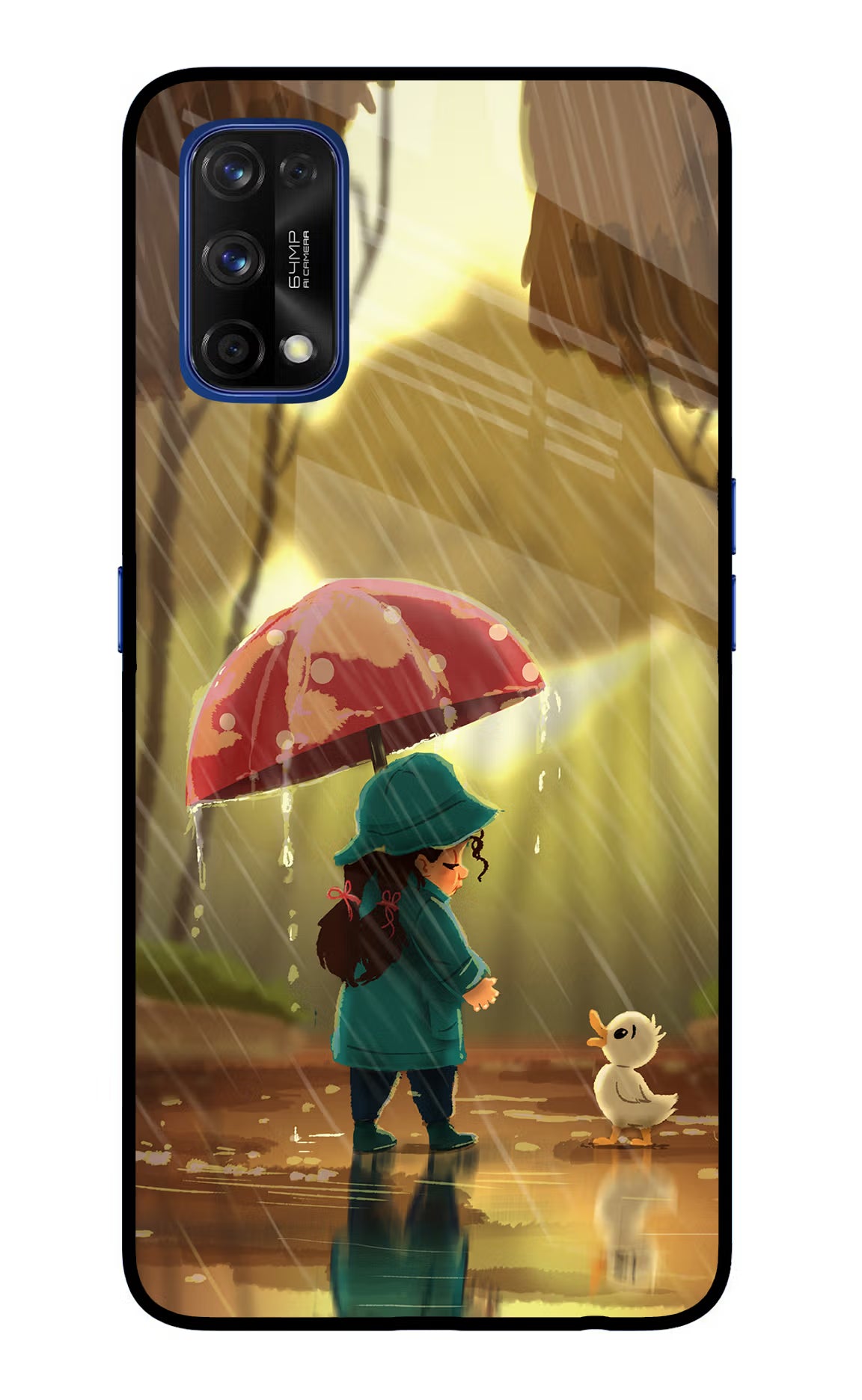 Rainy Day Realme 7 Pro Glass Case Back Cover by Casekaro