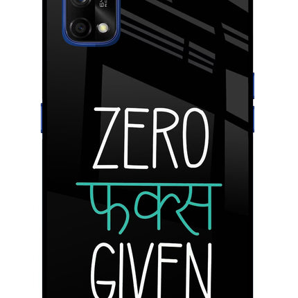 Zero Fucks Given Realme 7 Pro Glass Case Back Cover by Casekaro