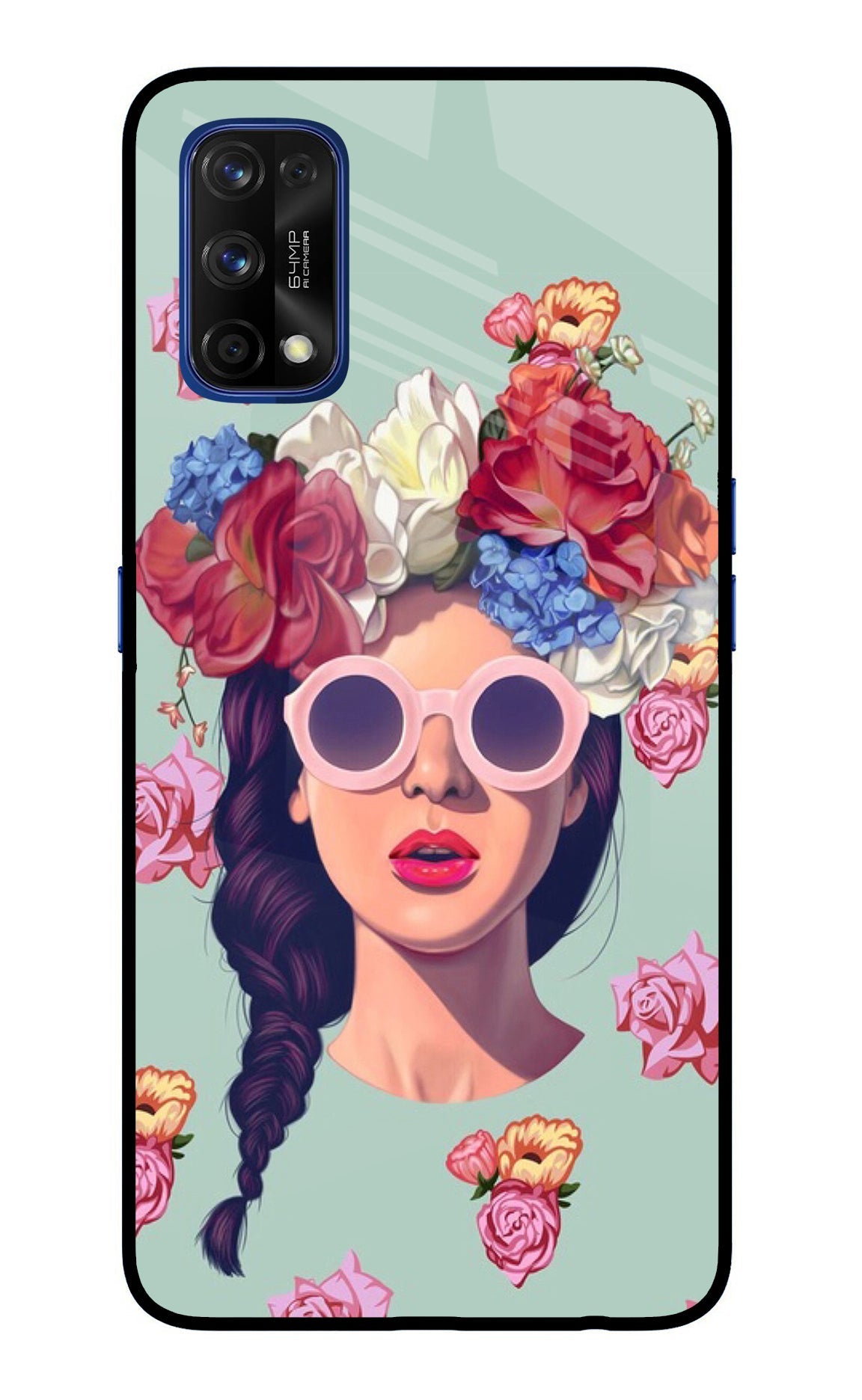 Pretty Girl Realme 7 Pro Glass Case