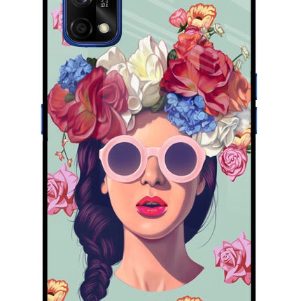 Pretty Girl Realme 7 Pro Glass Case Back Cover by Casekaro