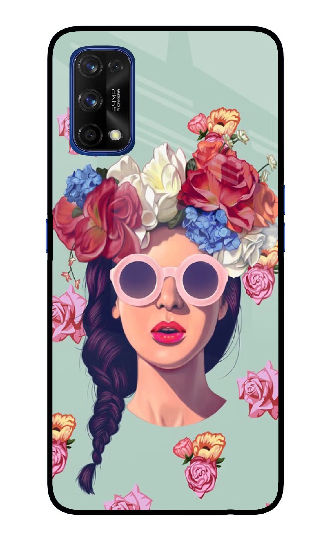 Pretty Girl Realme 7 Pro Glass Case Back Cover by Casekaro