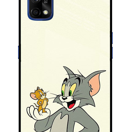 Tom & Jerry Realme 7 Pro Glass Case Back Cover by Casekaro